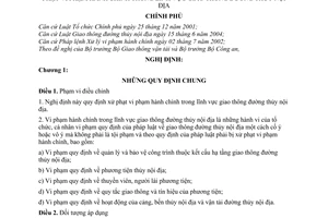 Nghị định 09/2005/NĐ-CP  xử phạt vi phạm hành chính trong giao thông đường thuỷ nội địa