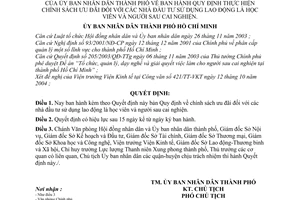 Quyết định 17/2005/QĐ-UB thực hiện chính sách ưu đãi nhà đầu tư sử dụng lao động là học viên người sau cai nghiện