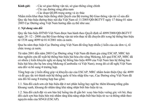 Công văn 72/CV-CV-TCCB hướng dẫn Quyết định bổ sung quy tắc báo hiệu ĐTNĐ Việt Nam 11/2005/QĐ-BGTVT-17/01/2005