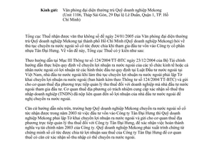 Công văn 466TCT/ĐTNN thủ tục chuyển lợi nhuận ra nước ngoài