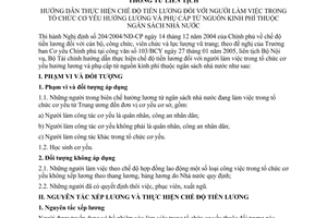 Thông tư liên tịch 24/2005/TTLT-BNV-BTC hướng dẫn chế độ tiền lương người làm việc trong tổ chức cơ yếu hưởng lương phụ cấp từ ngân sách nhà nước