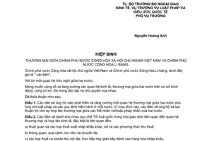 Hiệp định thương mại giữa Việt Nam Li Băng 2005