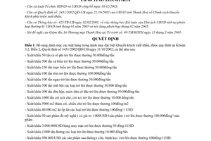 Quyết định 506/2005/QĐ-UB bổ sung mặt hàng đặc biệt khuyến khích xuất khẩu