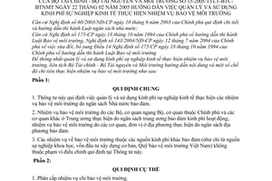 Thông tư liên tịch 15/2005/TTLT-BTC-BTNMT hướng dẫn quản lý sử dụng kinh phí sự nghiệp kinh tế thực hiện nhiệm vụ bảo vệ môi trường