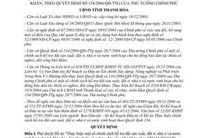 Quyết định 520/QĐ-UB 2005 chính sách hỗ trợ đất sản xuất đất ở nhà ở hộ đồng bào dân tộc thiểu số nghèo Thanh Hóa
