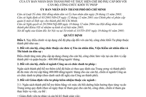 Quyết định 34/2005/QĐ-UB thực hiện chế độ phụ cấp cán bộ công chức khối Tư pháp