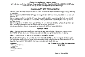 Quyết định 221/2005/QĐ-UB Quy chế hoạt động Ban Chỉ đạo thực hiện bảo vệ an toàn lưới điện cao theo Nghị định 54/1999/NĐ-CP