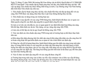 Hướng dẫn 64/CĐS-PCVT triển khai tiêu chuẩn cấp kỹ thuật cảng, bến thủy nội địa