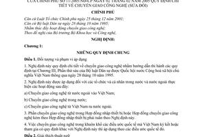 Nghị định 11/2005/NĐ-CP hướng dẫn chuyển giao công nghệ sửa đổi