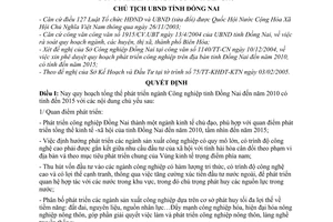 Quyết định 746/2005/QĐ.CT.UBT phê duyệt quy hoạch tổng thể phát triển ngành Công nghiệp tỉnh Đồng Nai đến năm 2010 có tính đến 2015