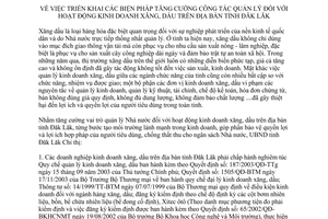 Chỉ thị 05/2005/CT-UB triển khai các biện pháp quản lý hoạt động kinh doanh xăng dầu Đắk Lắk