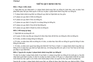 Nghị định 14/2005/NĐ-CP xử phạt vi phạm hành chính trong thống kê