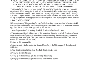 Thông tư liên tịch 13/2005/TTLT-BTC-BLĐTBXH hướng dẫn tiêu chuẩn điều kiện thủ tục bổ nhiệm  bãi miễn xếp lương kế toán trưởng tổ chức kinh doanh
