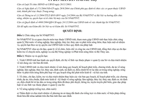 Quyết định 490/2005/QĐ-UB chức năng nhiệm vụ quyền hạn tổ chức Sở Nông nghiệp Phát triển nông thôn Phú Thọ