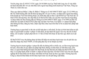 Công văn 607TCT/ĐTNN khấu trừ thuế nhà thầu nhà thầu nước ngoài hoạt động kinh doanh tại Việt Nam