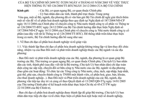 Công văn 2499/TC-TCDN thực hiện TT 126/2004/TT-BTC