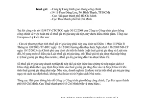 Công văn 844/TCHQ-KTTT hoàn trả số thuế giá trị gia tăng đã nộp, nay được điều chỉnh giảm