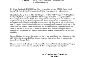 Công văn 657TCT/ĐTNN chi hỗ trợ cho khách hàng