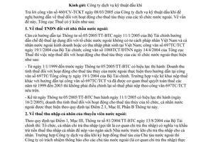 Công văn 822TCT/ĐTNN thuế hoạt động cho thuê tàu thủy của nước ngoài