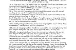 Thông báo 0289/TM-DM hướng dẫn hồ sơ cấp phép xuất khẩu hàng dệt may sang Hoa Kỳ, EU Thổ Nhĩ Kỳ ban hành