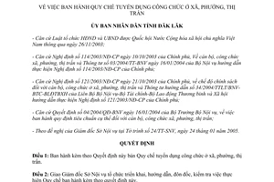 Quyết định 16/2005/QĐ-UB Quy chế tuyển dụng công chức xã phường thị trấn Đắk Lắk
