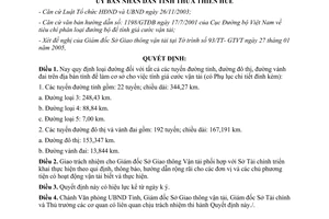 Quyết định 766/2005/QĐ-UB phân loại đường bộ tính giá cước vận tải