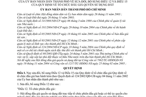 Quyết định 42/2005/QĐ-UB tổ chức đấu giá quyền sử dụng đất sửa đổi quyết định 124/2002/QĐ-UB tổ chức đấu giá  hướng dẫn