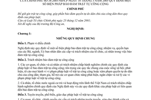 Nghị định 38/2005/NĐ-CP biện pháp bảo đảm trật tự công cộng