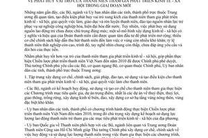 Chỉ thị 06/2005/CT-TTg phát huy vai trò thanh niên tham gia phát triển kinh tế xã hội giai đoạn mới