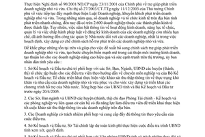 Chỉ thị 16/2005/CT-UBND khảo sát thu thập thông tin doanh nghiệp địa bàn Nghệ An