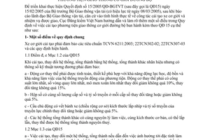 Hướng dẫn 231/ĐK cải tạo phương tiện giao thông cơ giới đường bộ thực hiện Quyết định 15/2005/QĐ-BGTVT