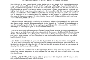 Chỉ thị 07/CT-UB năm 2005 phòng chống lụt bão giảm nhẹ thiên tai Lào Cai