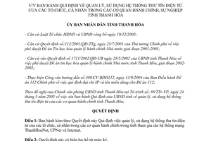 Quyết định 824/2005/QĐ-UB hệ thống thư tín điện tử cơ quan hành chính sự nghiệp Thanh Hóa