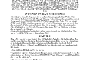 Quyết định 51/2005/QĐ-UB Quy chế tổ chức hoạt động phân loại chủ đầu tư, định giá, bán đấu giá tài sản thu hồi nợ cho Nhà nước hướng dẫn 57/2004/QĐ-UB