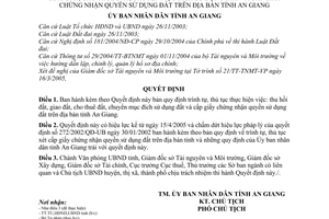 Quyết định 777/2005/QĐ.UB bản quy định trình tự, thủ tục thu hồi đất, giao đất, cho thuê đất, chuyển mục đích sử dụng đất và cấp giấy chứng nhận