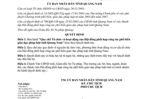 Quyết định 22/2005/QĐ-UB Quy chế Hội đồng phối hợp phổ biến giáo dục pháp luật Quảng Nam