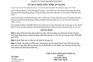 Quyết định 778/2005/QĐ-UB chống tội phạm buôn bán phụ nữ trẻ em tỉnh An Giang