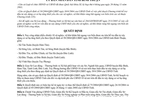 Quyết định 26/2005/QĐ-UBBT công nhận xã nghèo khó khăn vùng bãi ngang ven biển Bình Thuận