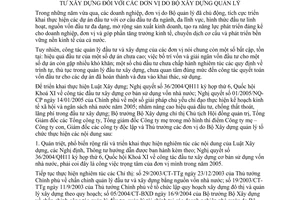 Chỉ thị 02/2005/CT-BXD nâng cao hiệu quả đầu tư, chống thất thoát, lãng phí đầu tư xây dựng đơn vị Bộ Xây dựng quản lý