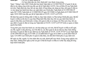 Công văn 2364BKH/TĐ&GSĐT hướng dẫn quản lý đầu tư gắn với việc thực hiện NĐ 16/2005/NĐ-CP