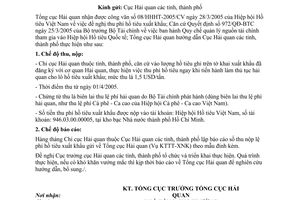 Công văn 1429/TCHQ-KTTT hướng dẫn thực hiện thu phí hồ tiêu xuất khẩu