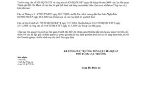 Công văn 1474/TCHQ-KTTT giá tính thuế theo TT 118/2003/TT-BTC