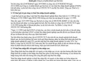 Công văn 1221TCT/DNNN thuế thu nhập doanh nghiệp (TNDN) trên phí phục vụ du lịch
