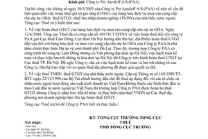 Công văn 1232TCT/ĐTNN thực hiện nghĩa vụ thuế