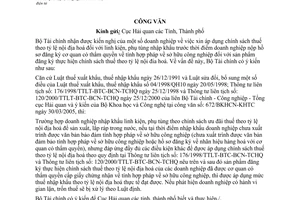 Công văn 5193/TC/TCHQ thực hiện chính sách thuế theo tỷ lệ nội địa hoá sản phẩm, phụ tùng ngành cơ khí - điện - điện tử
