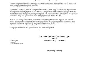 Công văn 1265TCT/PCCS thuế giá trị gia tăng