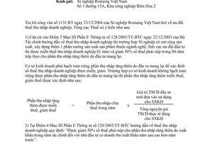 Công văn 999TCT/PCCS ưu đãi thuế thu nhập doanh nghiệp