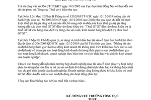 Công văn 984TCT/TPCCS thuế tài sản phúc lợi