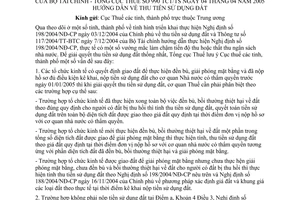 Công văn 990/TCT/TS hướng dẫn thu tiền sử dụng đất