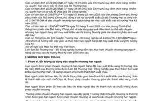 Thông tư liên tịch 06/2005/TTLT-BTM-BCN hướng dẫn chuyển nhượng hạn ngạch hàng dệt may xuất khẩu sang thị trường Hoa Kỳ 2005